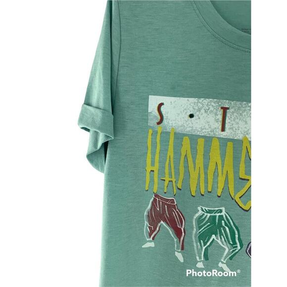 Lyric Culture T-Shirt Women's Size XL Hammer Time Graphic Tee Cuffed Sleeves Top - Picture 7 of 8